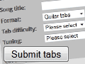 Submit bass and guitar tabs