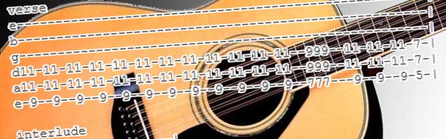 Acoustic guitar tabs