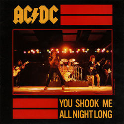 you shook me all night long chord