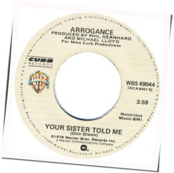 Your Sister Told Me Chords by Arrogance