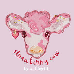 Strawberry Cow Ukulele by Bbgrill