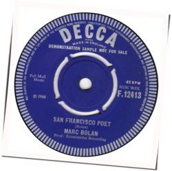 San Francisco Poet Chords by Marc Bolan