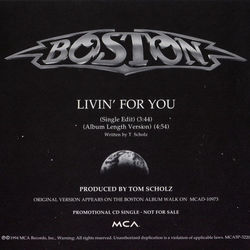 Livin For You Chords by Boston