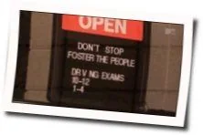 Don't Stop Chords by Foster The People