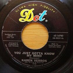 You Just Gotta Know My Mind Chords by Karen Verros