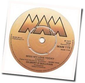 My Love Today Chords by Gilbert O'Sullivan