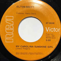 My Carolina Sunshine Girl Chords by Jimmie Rodgers